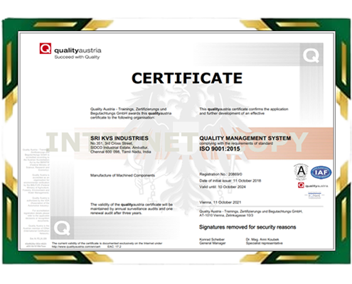 ISO 9001-2015 QMS certification